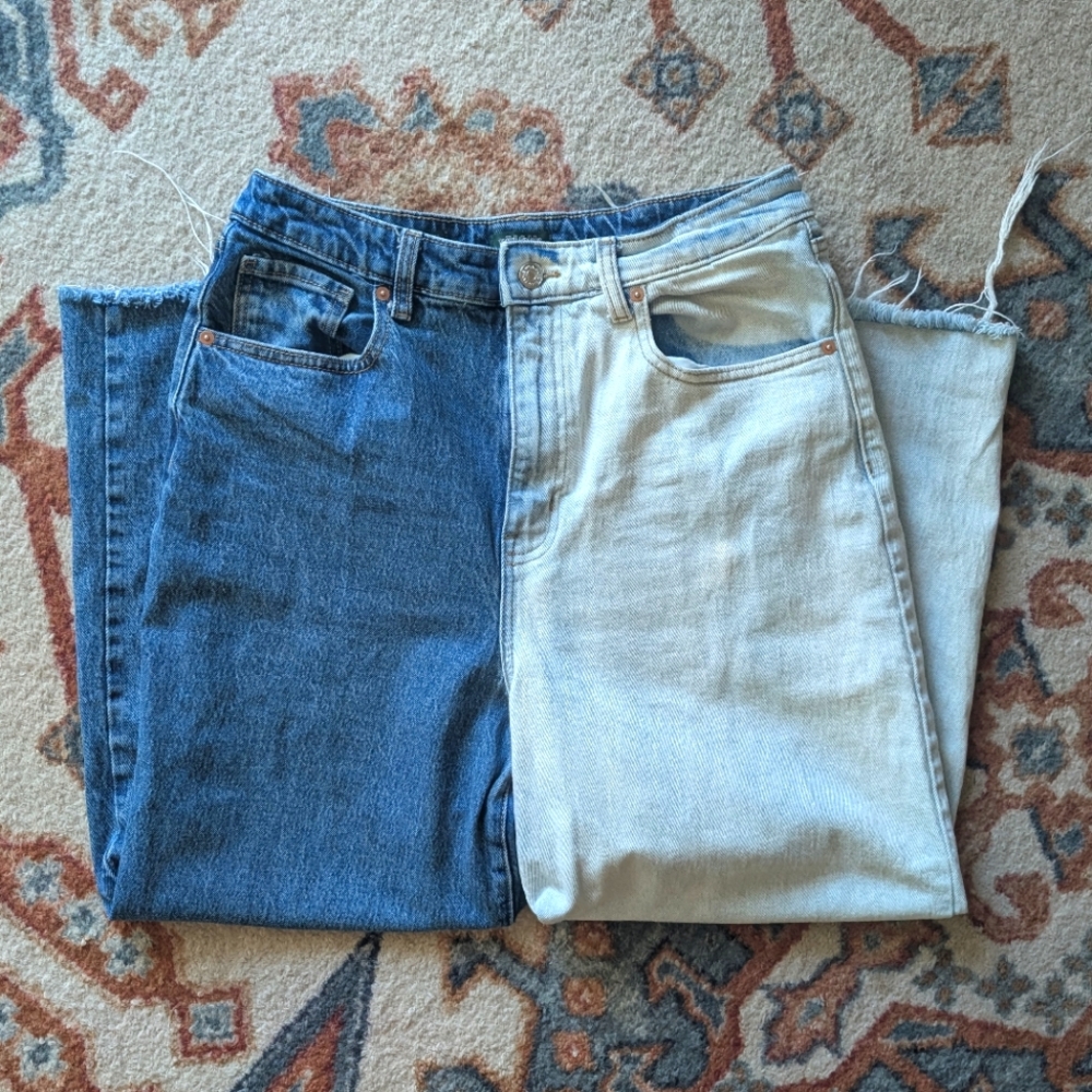 Wild Fable Two Toned Denim Super High Rise Jeans 12